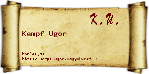 Kempf Ugor névjegykártya